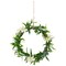 7" White Mini Spring Wreath Unlit Floral and Foliage Door or Wall Accent